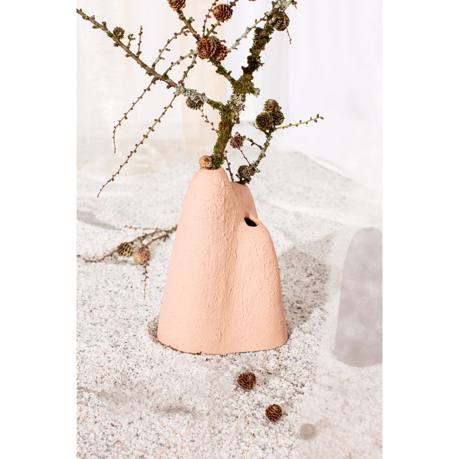 ceramic flower vase mountain